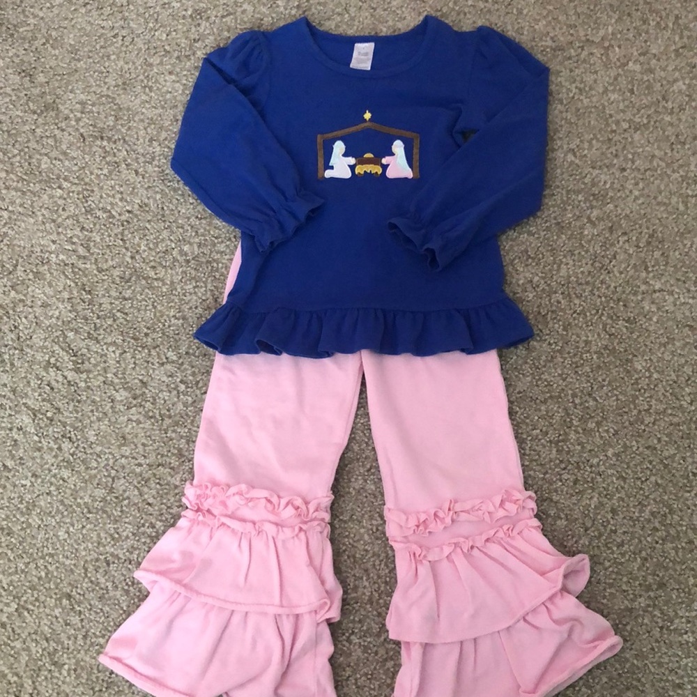Nativity ruffle sleeve/pants